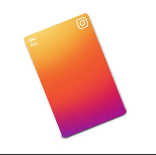 Carte NFC Instagram | Activée et prête à l'emploi | Livraison 48h | Sans app | PVC
