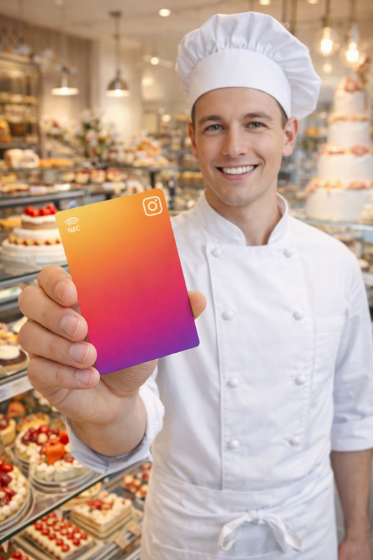 Carte NFC Instagram | Activée et prête à l'emploi | Livraison 48h | Sans app | PVC